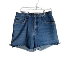 Bill Blass Jeanswear Womens High Waisted Denim Shorts Medium Wash Blue Size 14
